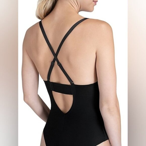 SPANX Black Suit Your Fancy Plunge Low-Back Thong Bodysuit - XL - Picture 12 of 13